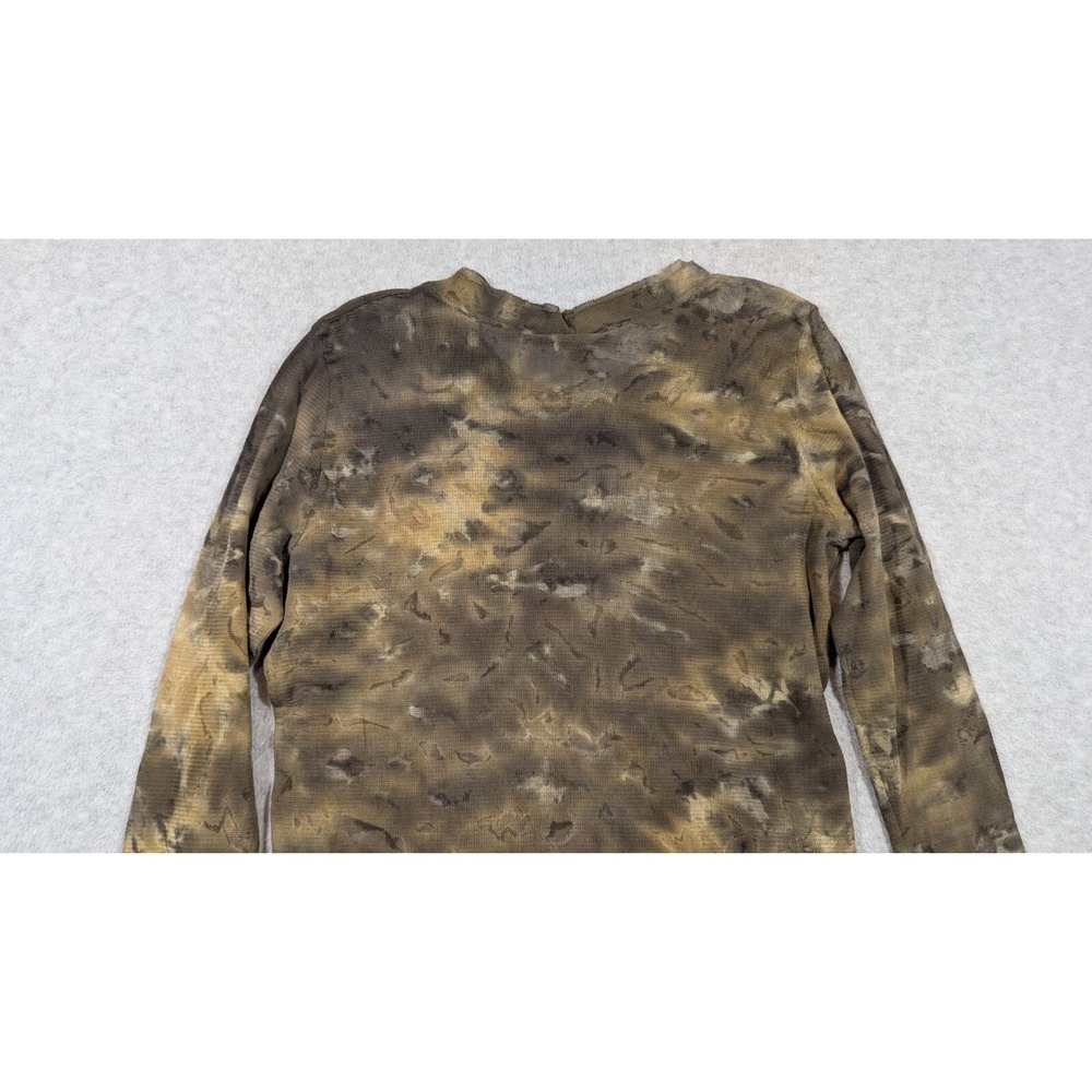 Cynthia Ashby Women Top Large NWT Mesh Sheer Raw Hem Dyed Colorful Wearable Art - Picture 7 of 16
